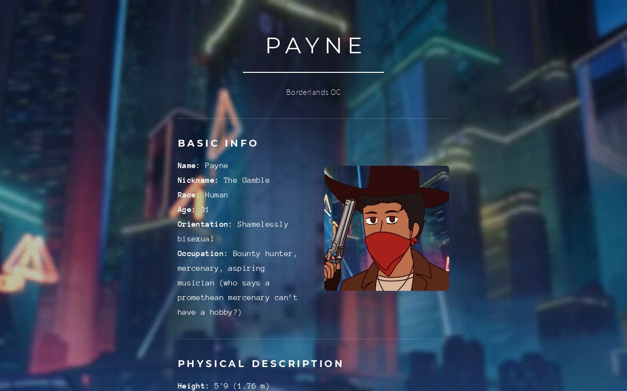 Carrd profile picture for @payne